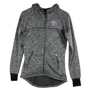 Tennessee Titans Jacket Womens Small Hooded NFL Pro Line Full Zip Heathered Gray